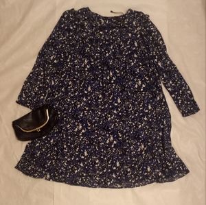Zara blue floral skirt